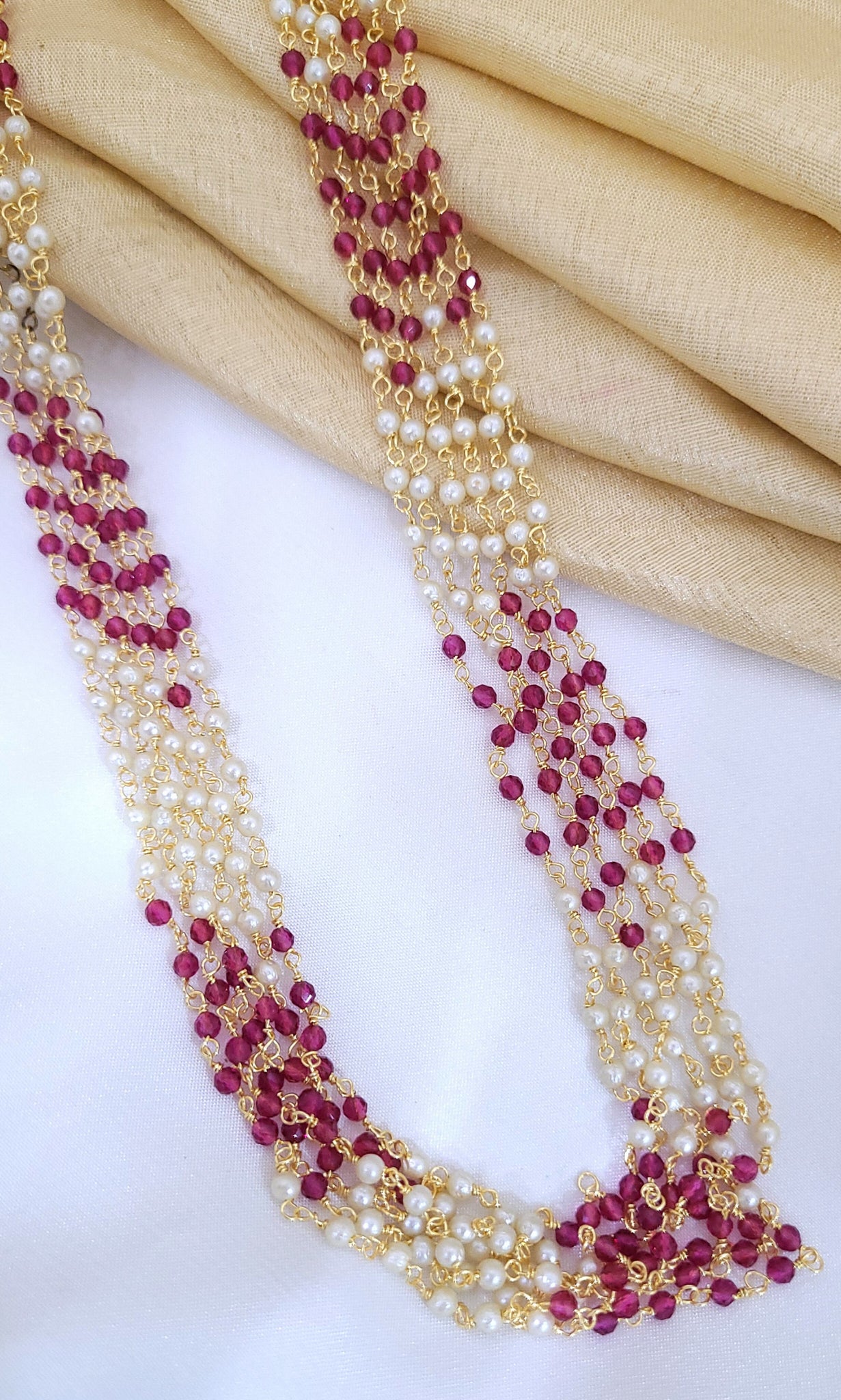 Ruby Mala Beads 24inche