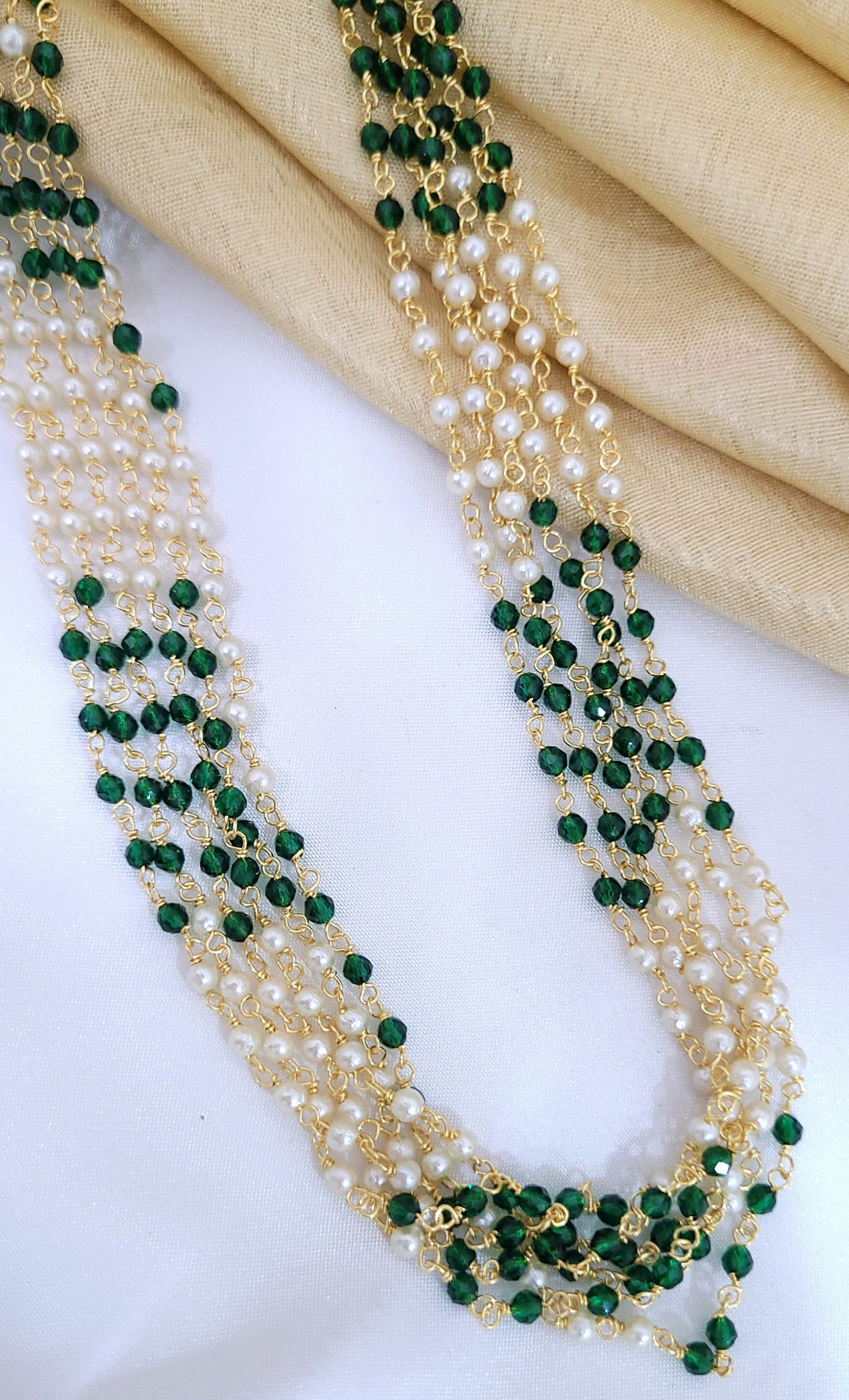 Green Mala Beads 24INCHE