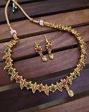 Ruby Green Golden Necklace