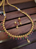 Ruby Green Golden Necklace