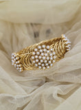 White Moti Golden Bracelet(1pic)