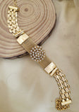 Golden White Moti Bracelet (1pic)