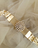 Golden White Moti Bracelet (1pic)