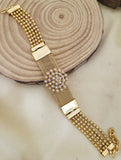 White Moti Golden Bracelet(1pic)