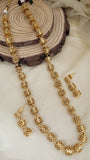 Netted Design Moti Golden Mala