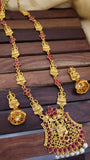 Golden Ruby Long Necklace