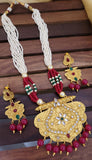 Ruby Green Pendent Set