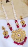 Ruby Golden Pendent Set