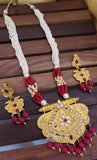 Ruby Golden Pendent Set