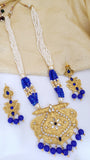 Golden Blue Pendent Set