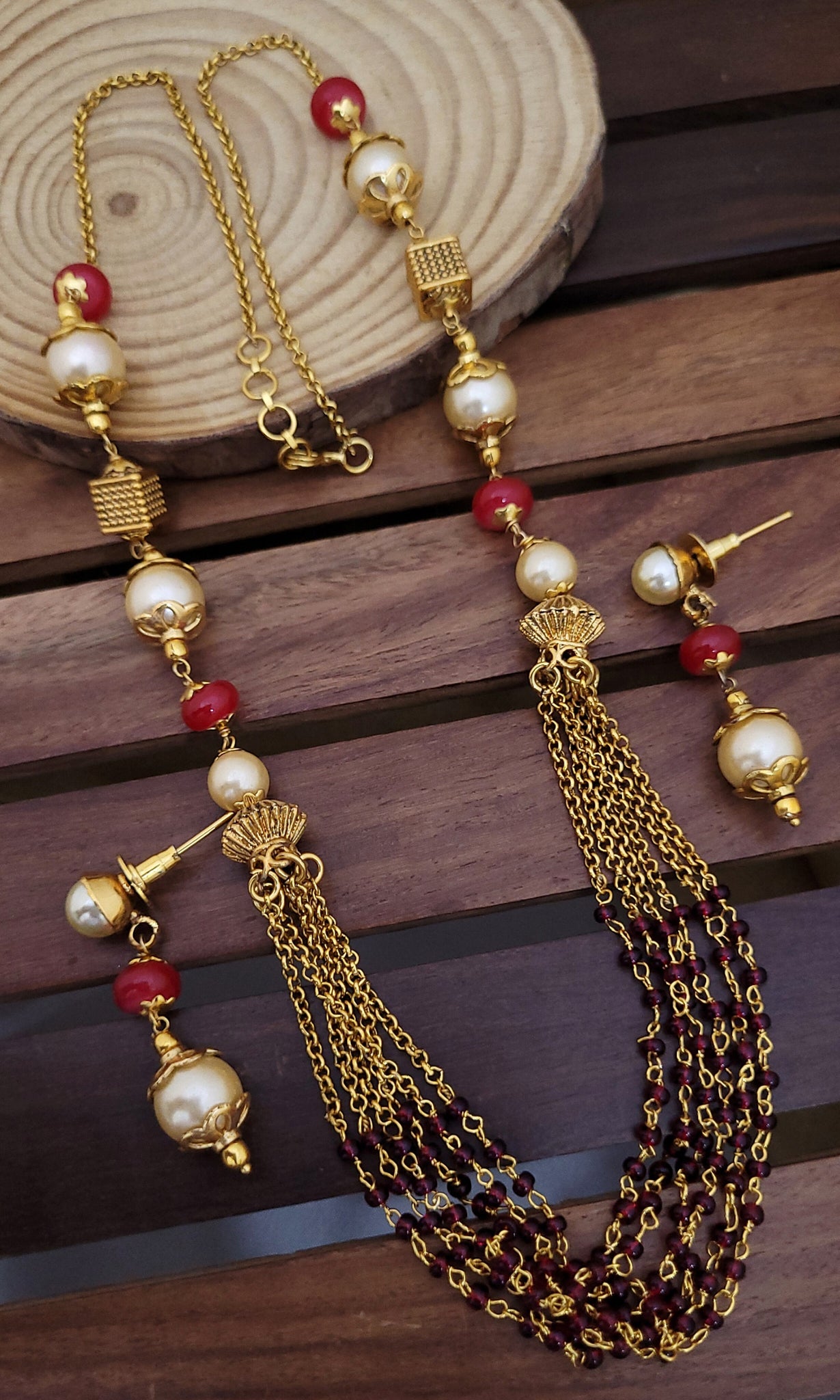 Ruby Golden Mala