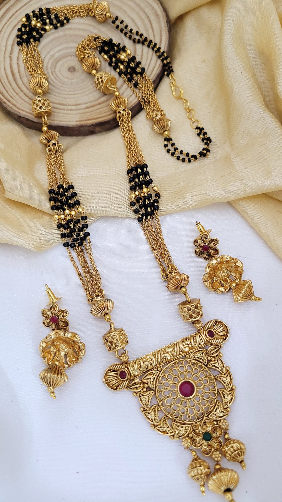 Golden Mangalsutra Beads 36INCHE