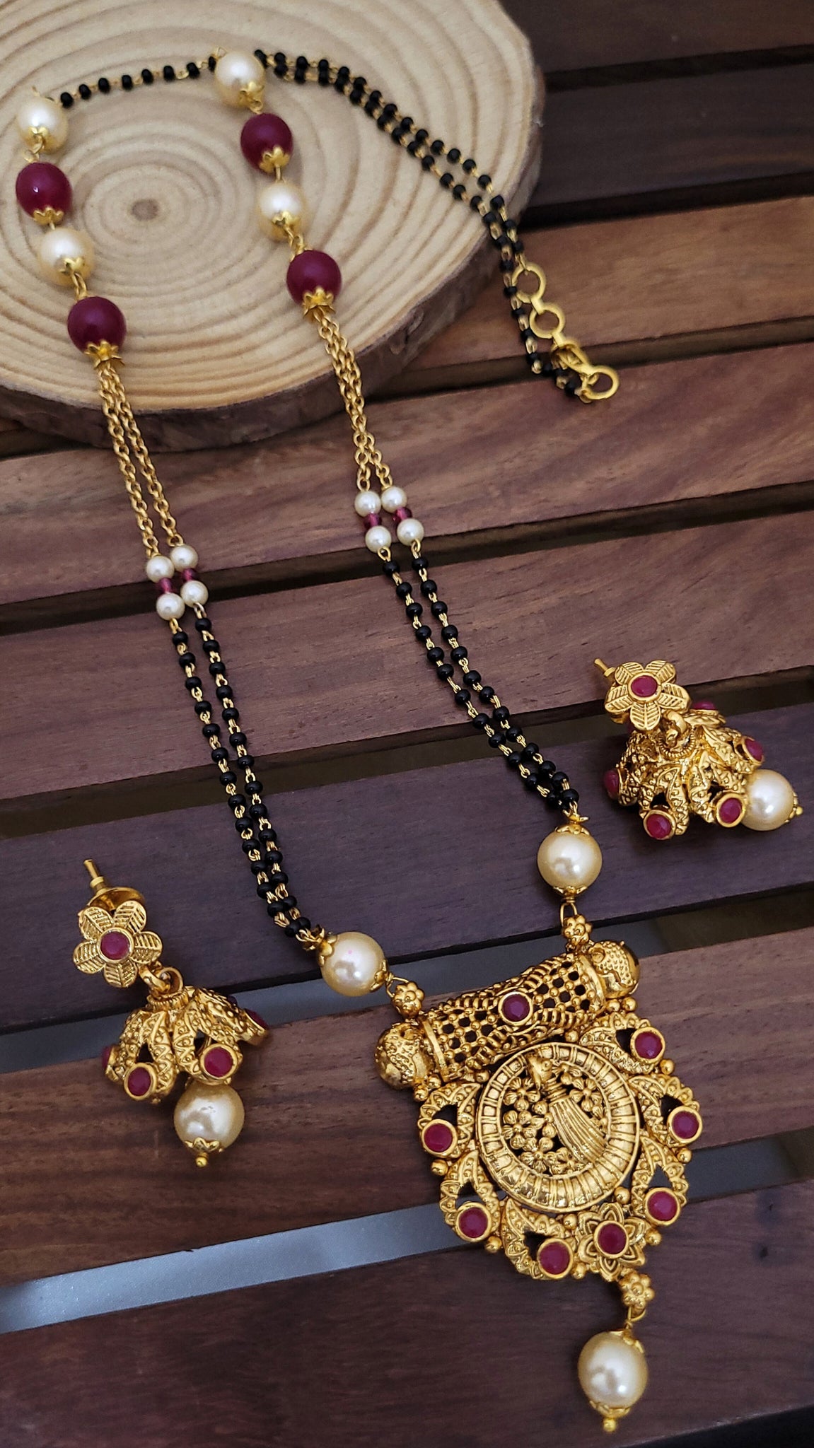Golden Mangalsutra Beads 22inche
