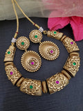 Golden Ruby Green Necklace