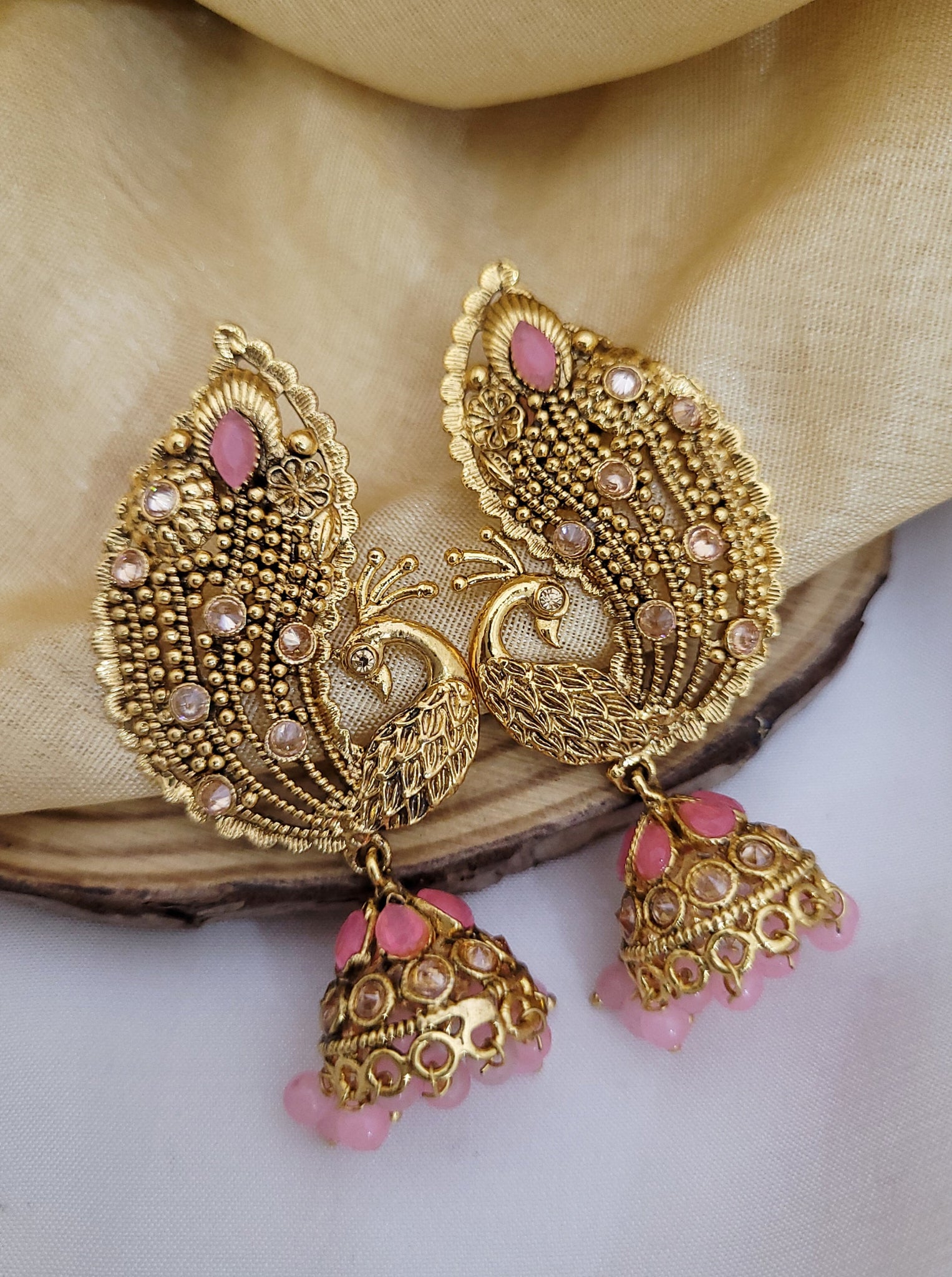 Peacock Golden Earings