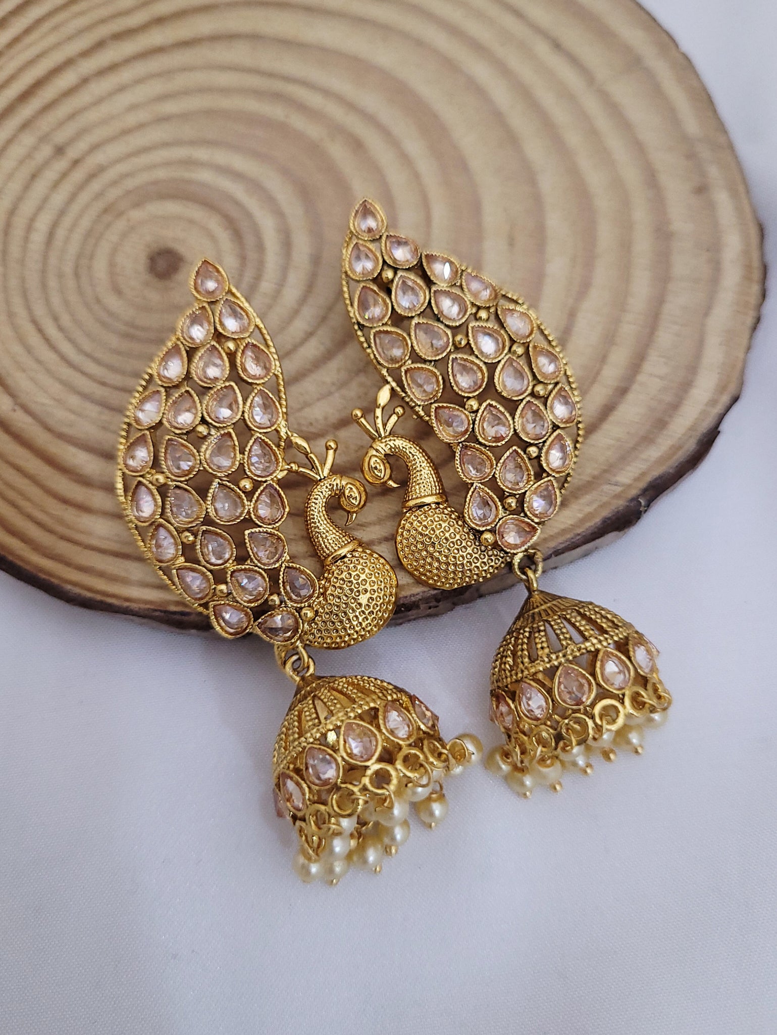 Peacock Golden Earings