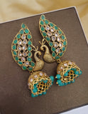 Golden Peacock Earings