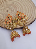 Peacock Orange Earings