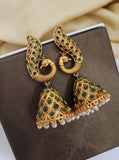 Peacock Green Earings