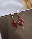 Ruby Golden Earings