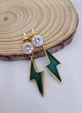 Green Golden Earings