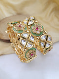 Premium Kundan Bangle pair (2pc)