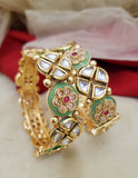 Premium Kundan Bangle pair (2pc)