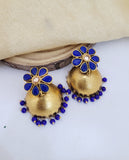 Golden Blue Earings