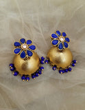 Golden Blue Earings