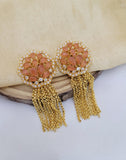 Orange Stone Earings