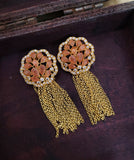 Orange Stone Earings