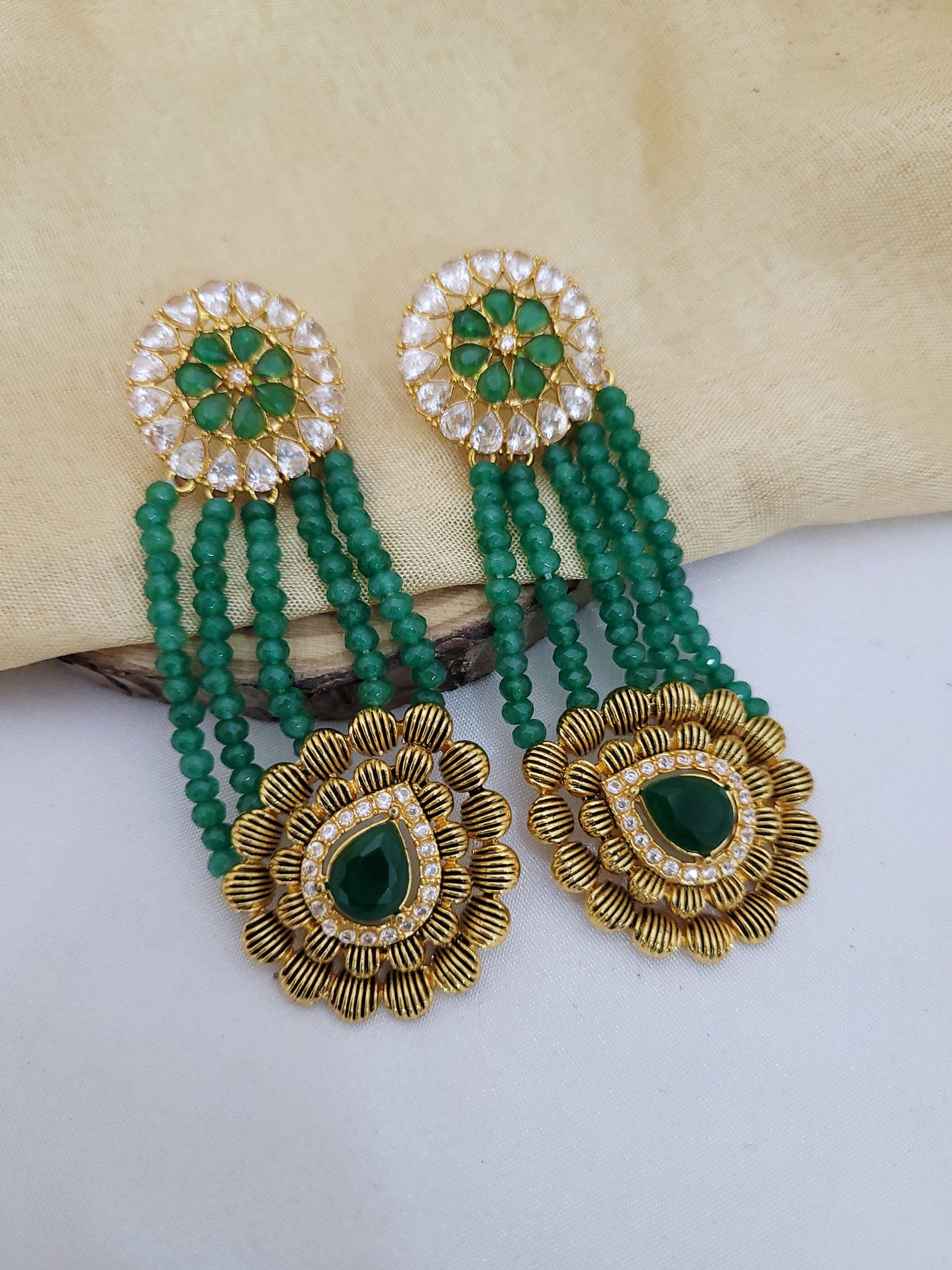 Green Colour Earings