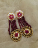 Ruby Golden Earings