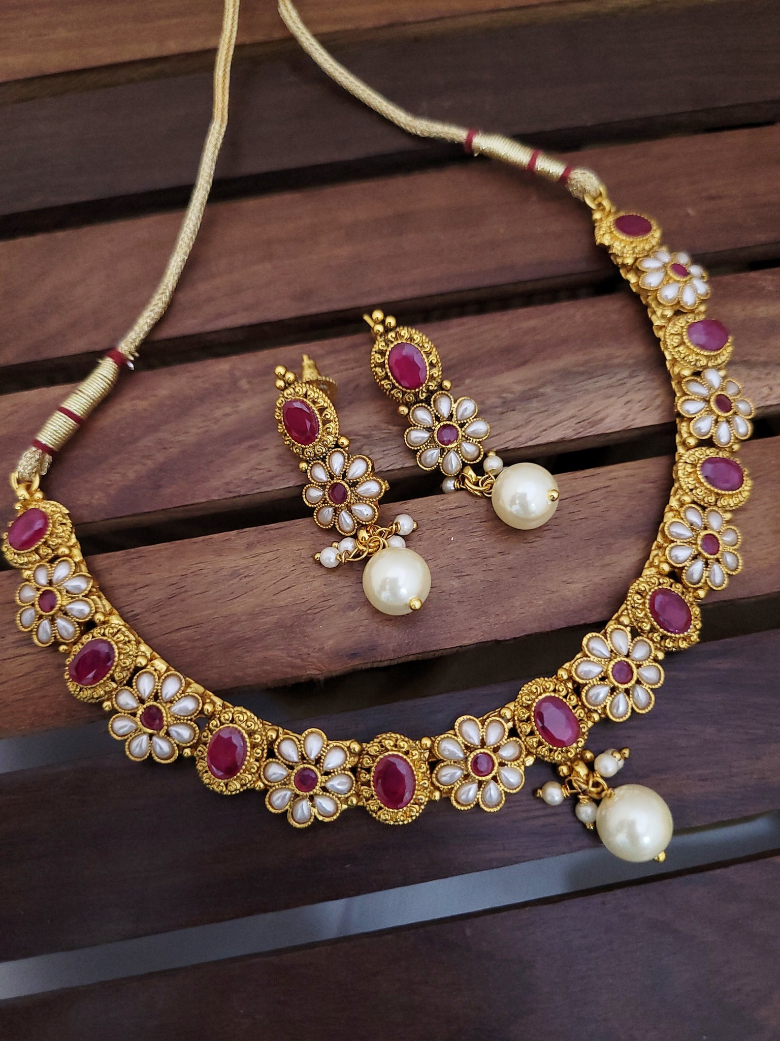 Ruby Golden Necklace