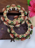 Ruby Green Meenakari Bangle