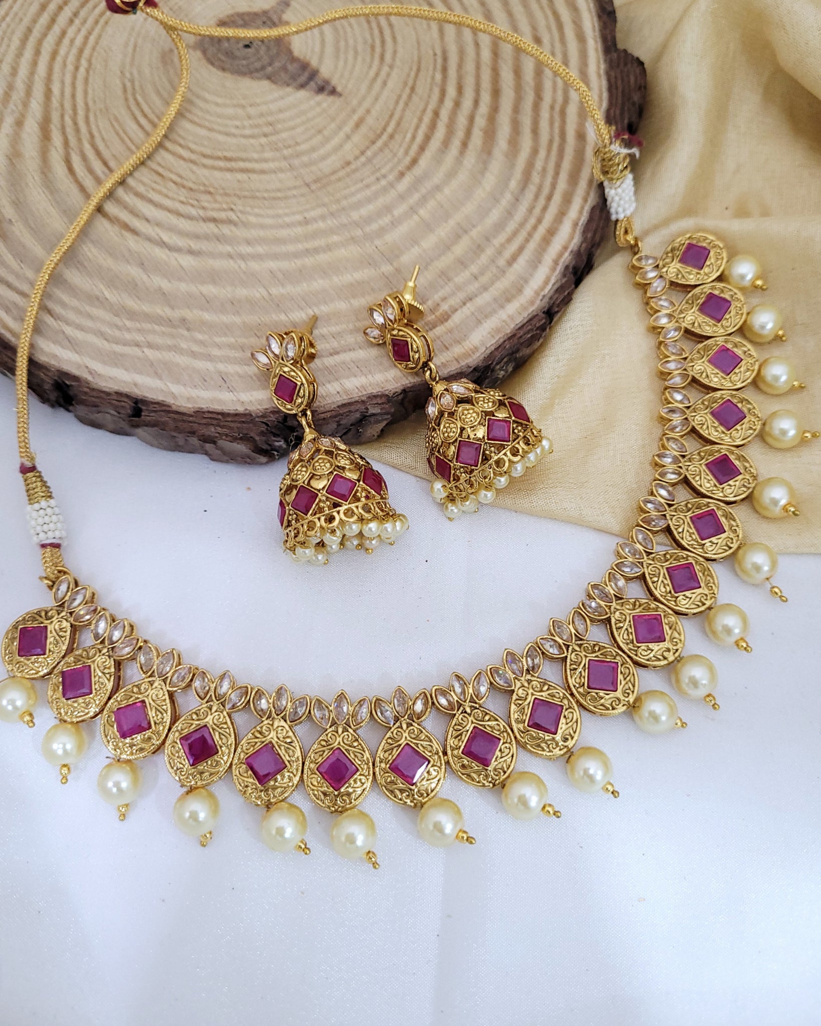 Golden Ruby Necklace