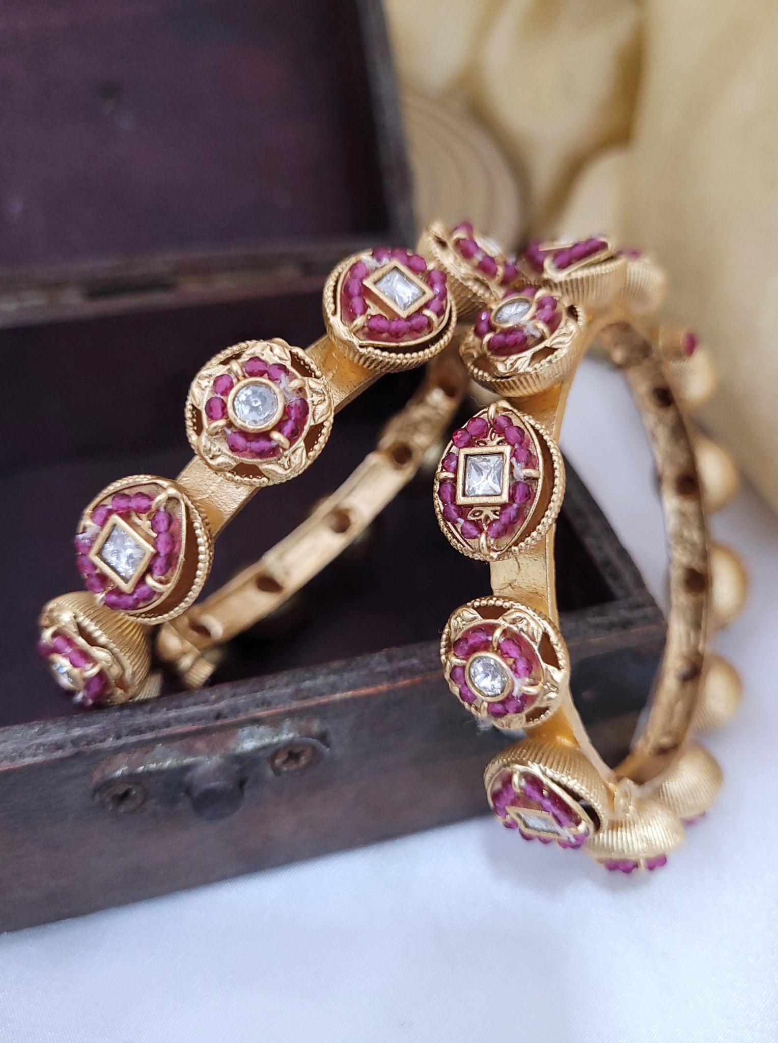 Golden Ruby Bangle