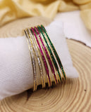 Golden Multi Bangle 6 pc bangle set