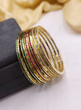 Golden Multi Bangle 6 pc bangle set