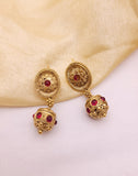 Ruby Stone Golden Moti Mala