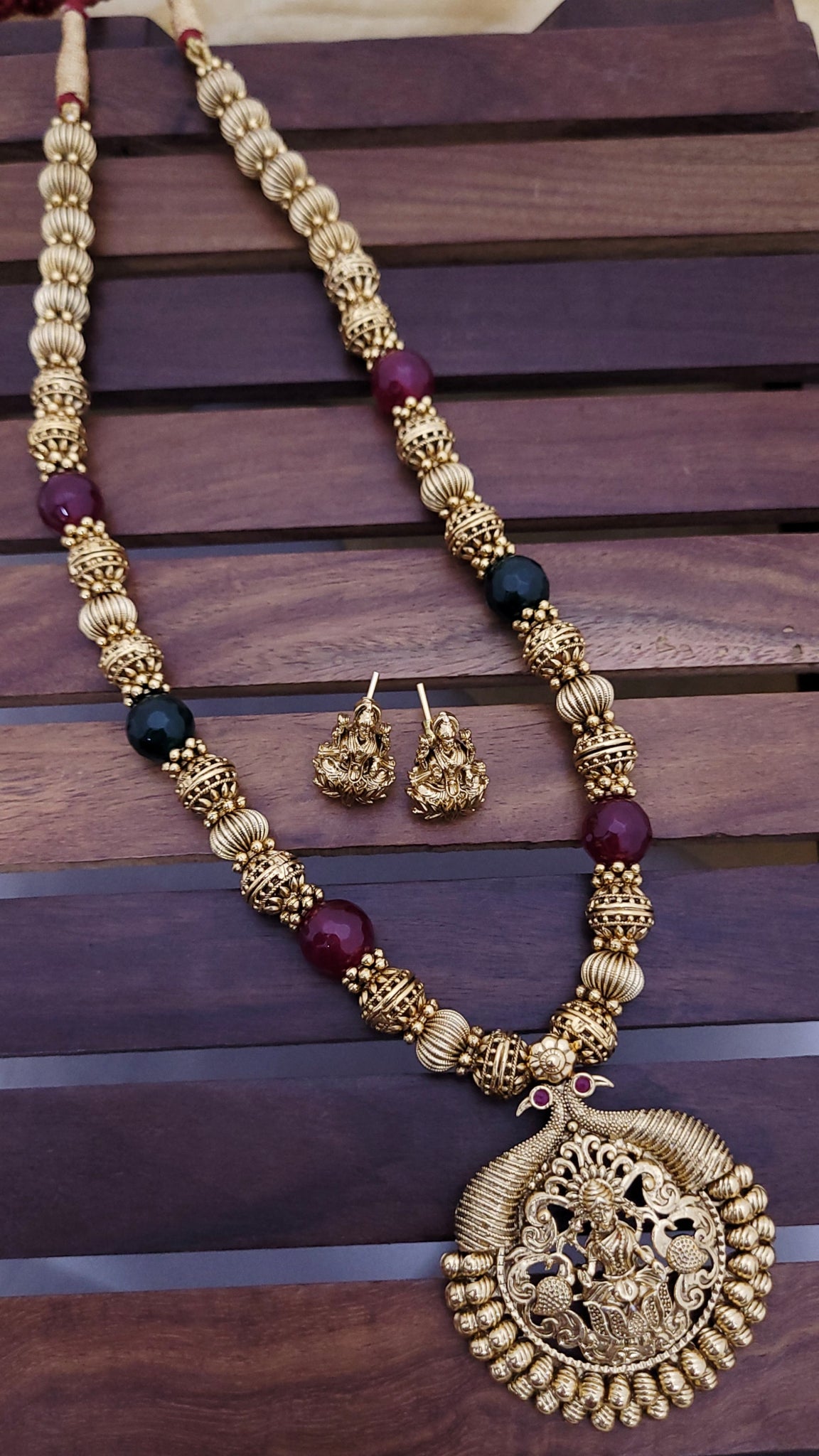 Golden Ruby Green Mala