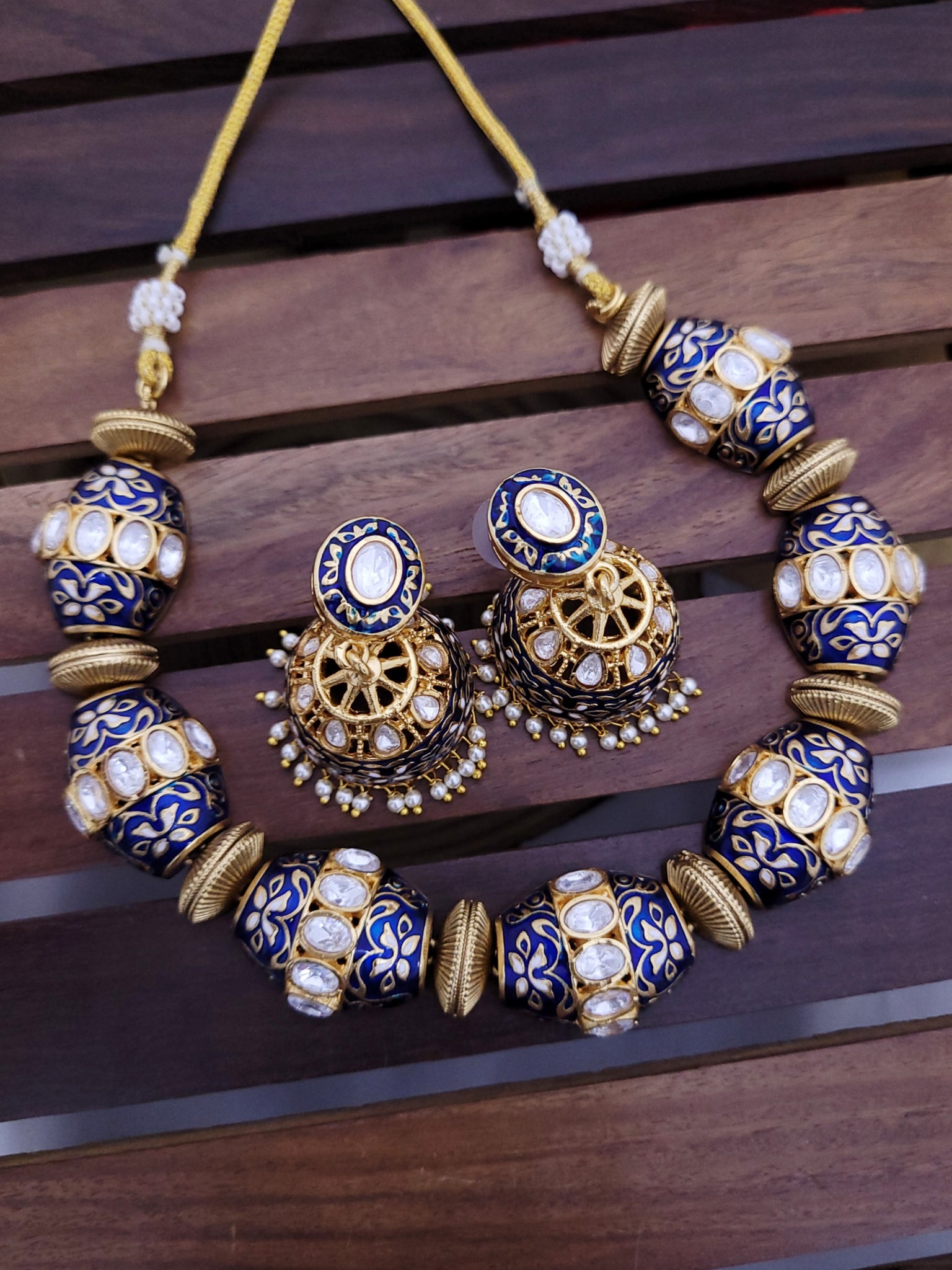 Blue Meena Best Quality Necklace