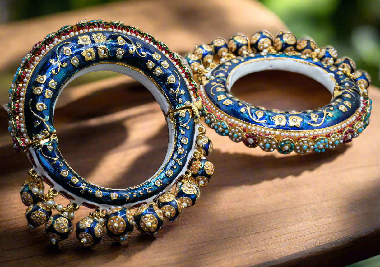 Blue Meenakari Bangle