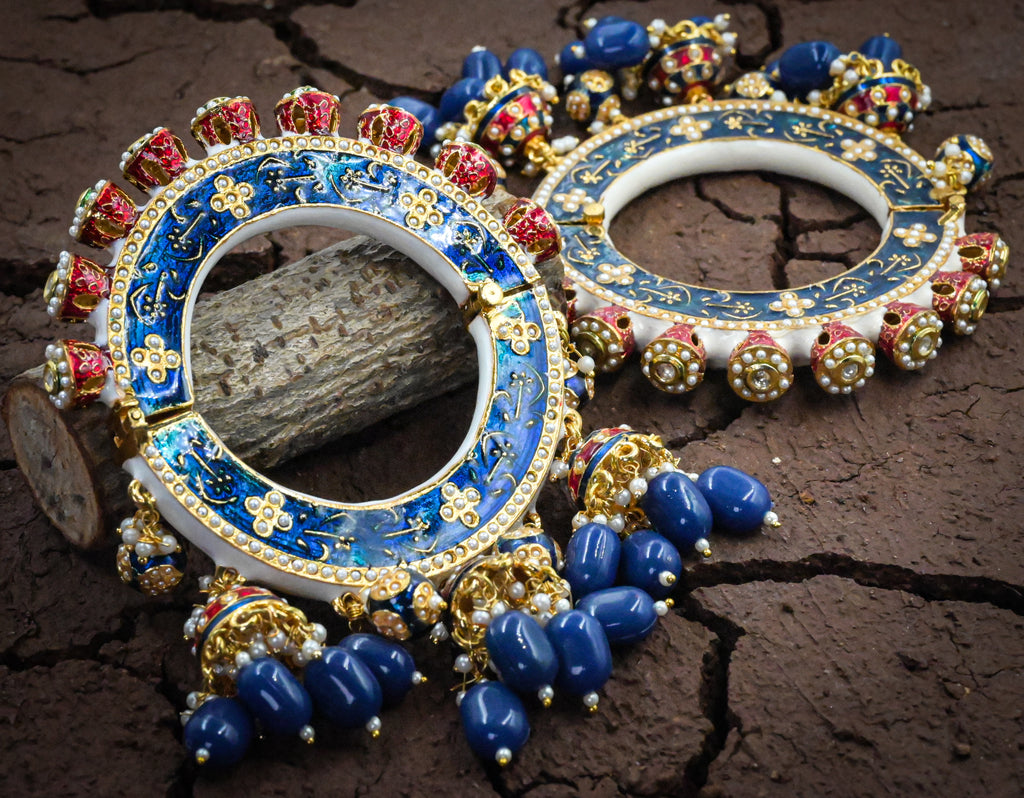 Blue Meenakari Bangle