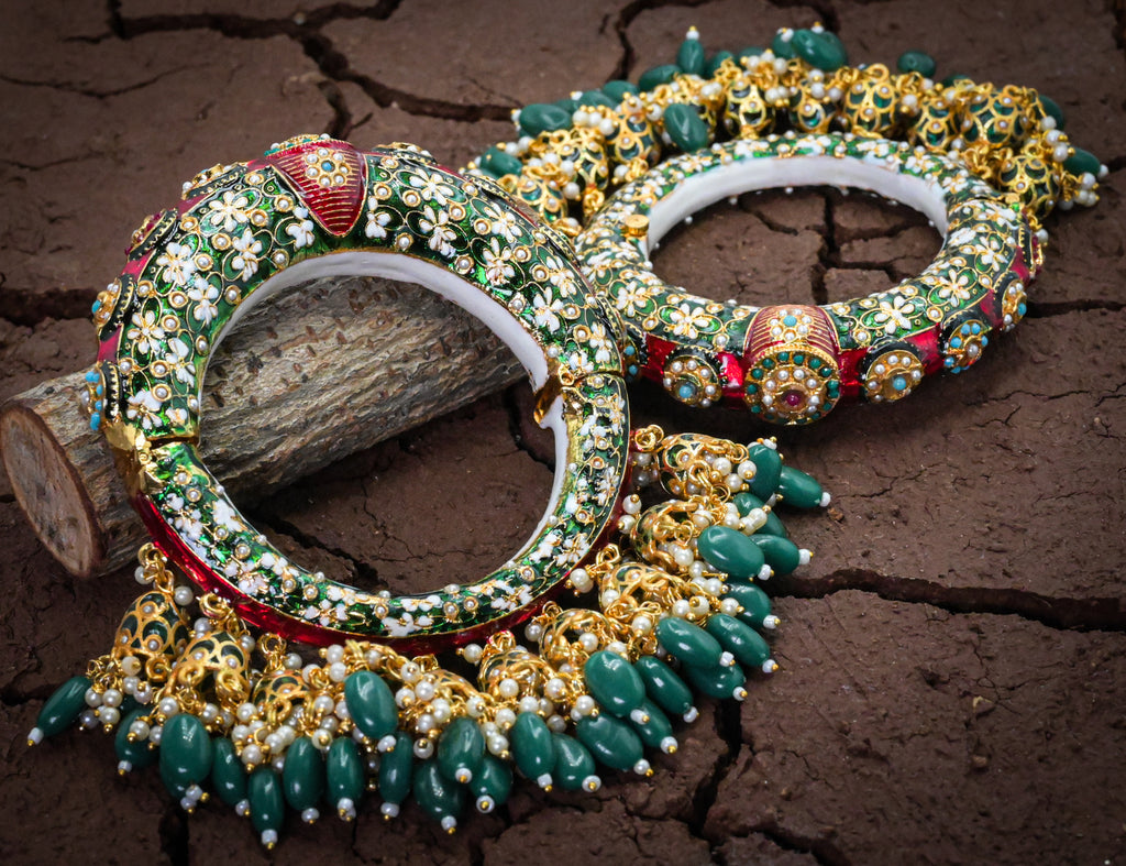 Green Meenakari Bangle