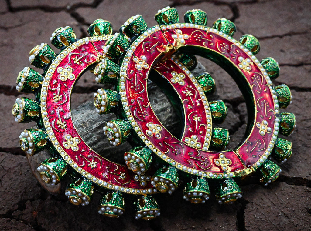 Red Meenakari Bangle