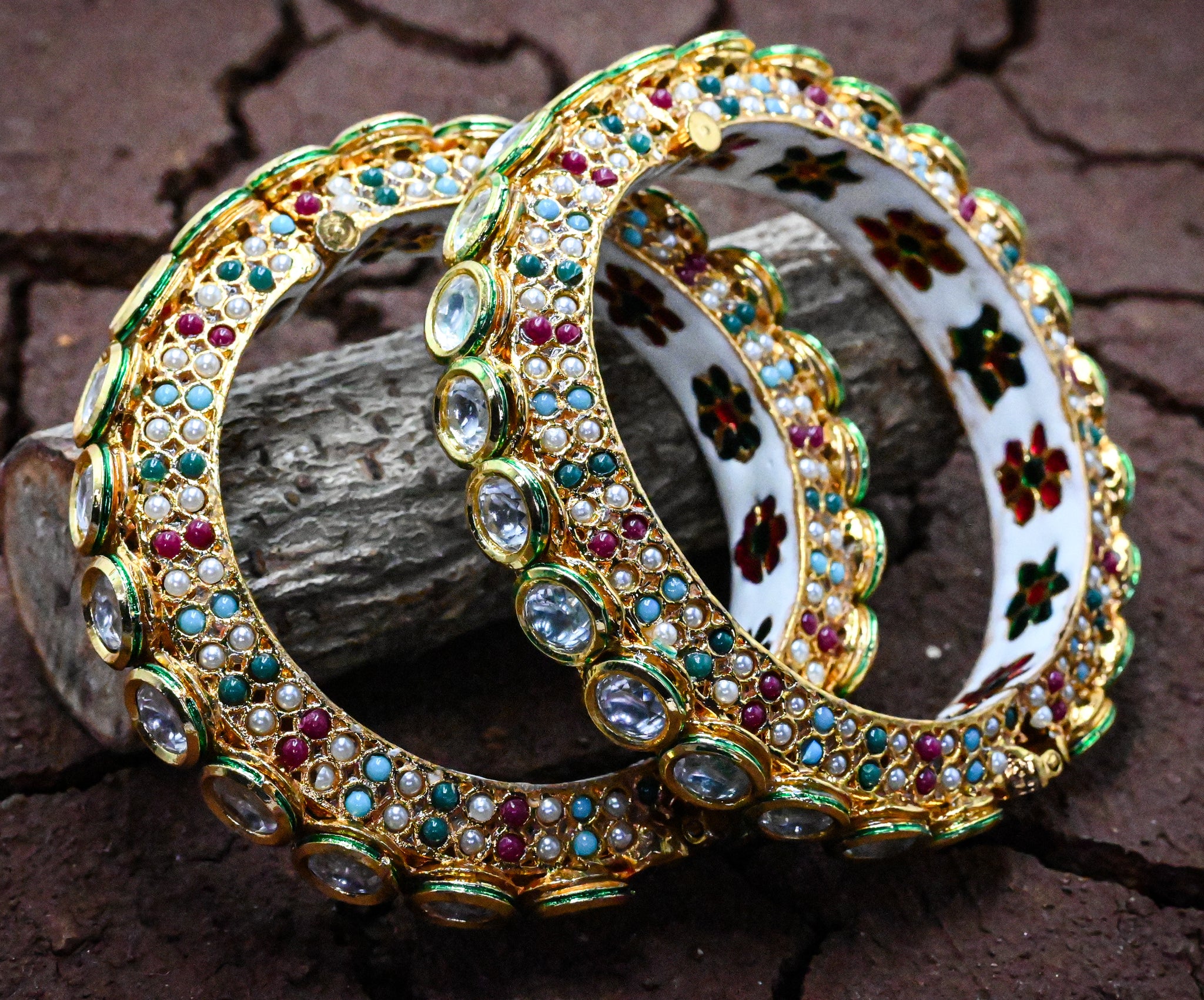 Meenakari Kundan Bangle