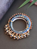 Single pc blue meena bangle