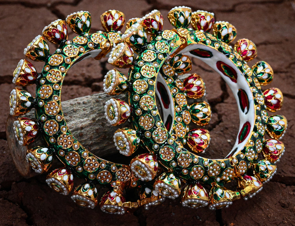 Green Meenakari Bangle