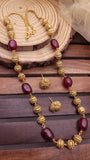 Ruby Golden Moti Mala